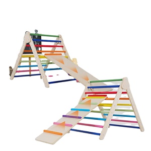 Montessori đồ nội thất sân chơi trong nhà leo khung tăng trẻ phát triển thể chất và vui vẻ leo núi đá - Product Image 1