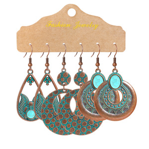 Bohemian Fashion Earrings Set Alloy Antique <b>Bronze</b> Plated Tassel <b>Drop</b> Women's Party Jewelry - Product Image 5