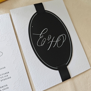 ชุดการ์ดเชิญแบบนูนลายดอกไม้และตัวอักษรแบบ Letterpress อย่างละเอียดประณีต, ชุดการ์ดเชิญแบบนูนลายผีเสื้อดอกไม้ - Product Image 2