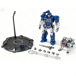 YOLOPARK Véhicule à ondes acoustiques externes, en plastique ABS, avec châssis articulé, transformateur assemblé, fait main, échelle <span class=keywords><strong>1</strong></span>:5, à quatre roues Mecanum - Product Image 1