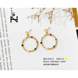 Orecchini Rotondi Traforati in Acciaio Inossidabile - Product Image 3