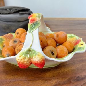 Assiette de pique-nique abondante, <span class=keywords><strong>panier</strong></span> <span class=keywords><strong>à</strong></span> fruits en céramique, design sous glaçure exquis, avec crabe et écrevisses - Product Image 3