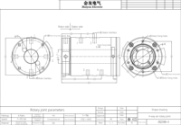 YL-AR20HM-4 Anneau collecteur électrique traversant creux 4 entrées 4 sorties M5 (Diamètre intérieur 20mm ; Diamètre extérieur 80mm) Sortie latérale