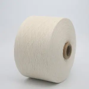 Hilo elástico de urdimbre blanco crudo hilo de mezclilla hilo de mezcla de algodón y poliéster para tejer fábrica OE al por mayor
