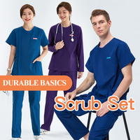Tenues médicales tendance pour hôpitaux vétérinaires, blouses chirurgicales et pantalons droits avec poches, vêtements d'assistant dentaire 205