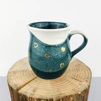 AAA tasses en céramique faites à la main de bonne qualité ensemble de tasses d'amour de Noël d'or, idées de cadeaux de vacances tasse à café de poterie de grès, tasse de coeur de la Saint-Valentin