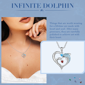 <span class=keywords><strong>Collier</strong></span> personnalisé avec pierre de naissance, cadeau tendance pour la Saint-Valentin et les anniversaires, <span class=keywords><strong>collier</strong></span> avec nom personnalisé, cœur, <span class=keywords><strong>dauphin</strong></span>, diamant incrusté - Product Image 5