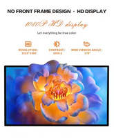 Televisor Portátil con Pantalla Táctil Android 12, Soporte de Piso para Aula, Hotel, Comercio Minorista, Televisor Portátil con Ruedas, Televisor Inteligente Portátil