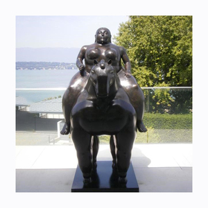 사용자 정의 현대 야외 장식 대형 금속 추상 예술 청동 페르난도 보테로 고양이 조각 주조 황동 동상 - Product Image 3