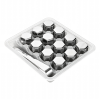 Offre Spéciale – Ensemble de Pierres Réutilisables Hexagonales en Acier Inoxydable pour Refroidir les Boissons, Idéal pour le Bar