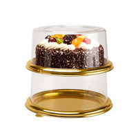 Boîte d'emballage pour pain Gold Hand Tear, transparente, ronde, 5 et 6 pouces, pour gâteaux West Point, qualité alimentaire