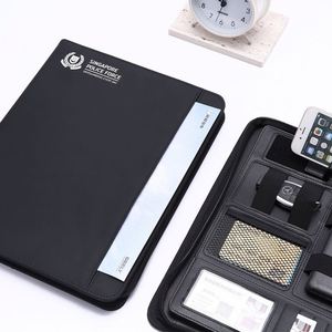 Custom Logo <b>A4</b> Promotional Notebook Faux <b>Leather</b> Cover Etched Logo for Business Meetings Manager <b>Folder</b> Sales Presentations - Product Image 2