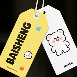 <span class=keywords><strong>Étiquette</strong></span> suspendue <span class=keywords><strong>personnalisée</strong></span> en <span class=keywords><strong>papier</strong></span> <span class=keywords><strong>kraft</strong></span> coloré avec motif animal de dessin animé pour vêtements, sacs, chaussures et bijoux pour enfants - Product Image 1