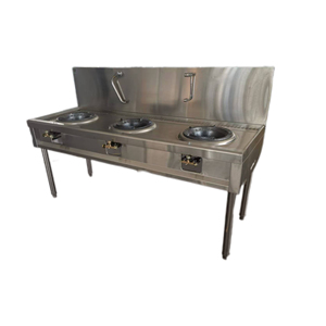 VICTORY KITCHEN 3-Burner Kwali Range <b>Gas</b> Stovetop Singapore's Best Quality Stainless Steel Ceramic Air Tube Cooker Hotels - Product Image 1