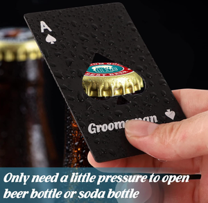 Abridor de Botellas de Cerveza Portátil de Acero Inoxidable del Tamaño de una Tarjeta, Herramienta Multiusos con Inserto para Llavero, para Cartera, EDC, Camping <span class=keywords><strong>y</strong></span> Viajes - Product Image 4