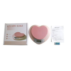 핑크 하트 모양의 완벽한 베이킹 스케일 5kg/1g 귀여운 저렴한 요리 스케일 USB 식품 전자 주방 저울 - Product Image 3
