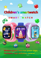 Reloj Inteligente para Niños T6 con Juegos, Batería de Larga Duración, Alarma, el Mejor Regalo para Niños y Niñas, Reloj Inteligente para Bebés, Precio de Fábrica