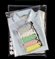 Sacs de rangement en PE avec fermeture éclair personnalisés, sacs en plastique transparents imperméables avec fermeture éclair pour vêtements, chaussettes, serviettes, organisation de la maison