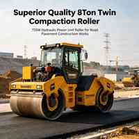 Rouleau compresseur à double tambour économique de 8 tonnes de Chine, moteur haute performance de 75 kW, pour projets de maintenance routière