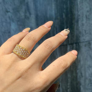 อาซูโอ 18K ทองคำแท้สีเหลืองประดับเพชรธรรมชาติ 0.23 กะรัต ทรงบริลเลียนท์ ได้รับการรับรองจาก CCGTC เครื่องประดับหรูหรา แหวนสำหรับผู้หญิงสำหรับงานปาร์ตี้ - Product Image 6