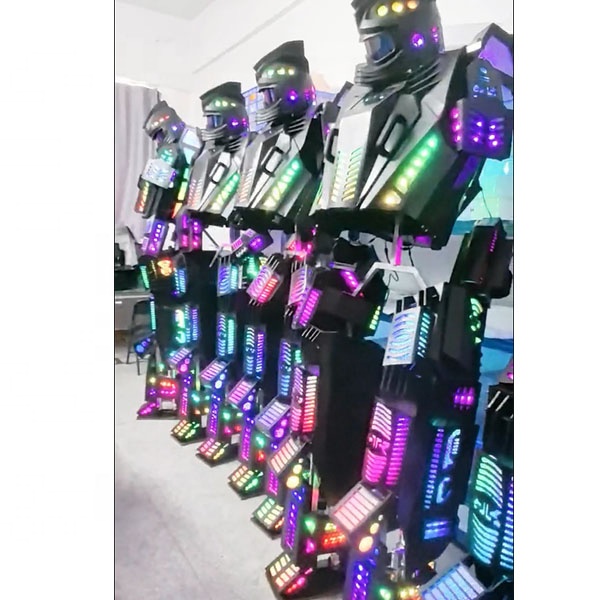 Новое поступление, танцевальный костюм со светодиодным роботом RGB, ходунки, ходунки, светодиодный робот, костюмы для взрослых, светящийся робот, одежда для вечеринки в ночном клубе