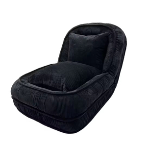 Cama Compacta de Diseño Minimalista Moderno, Puff de Tela de Pana de Gran Venta para Espacios Pequeños, Uso Humano y Canino, Área de Estar - Product Image 1