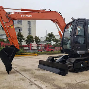 Excavatrice sur chenilles hydraulique d'occasion Hitachi ZX75 de 7,5 tonnes, origine Japon, avec moteur Yanmar, boîte de vitesses, pompe à engrenages, prix - Product Image 2