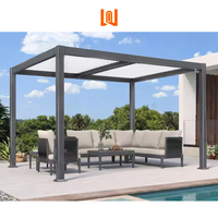 Pergola en aluminium élégante de style industriel Volets électriques Pergola en aluminium de qualité supérieure pour toit de jardin urbain