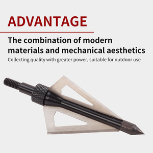 Pointes de flèches de chasse SPG Archery 100 grains pour arc composé, pointes de flèches en acier inoxydable à 3 lames, accessoires - Product Image 2