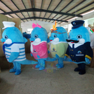 Costume de mascotte de dauphin personnalisé certifié CE, <span class=keywords><strong>tenue</strong></span> de personnage de cosplay sur mesure pour Noël et événements - Product Image 3