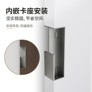 Embedded wooden door handles aluminum alloy <b>sliding</b> movable barn door handles coat closet <b>sliding</b> door handles - Product Image 3
