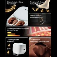 Capsule de massage des pieds intelligente avec chaleur infrarouge, vibration verticale et housse amovible lavable, masseur pour pieds, mollets et jambes