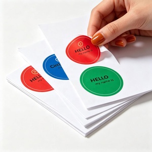 Etiquetas Adhesivas Personalizadas de Papel Kraft Anti-Falsificación, Etiquetas de Nombre a Color, Etiquetas Grandes para Ropa de Eventos Escolares, Etiquetas para Brazos - Product Image 1