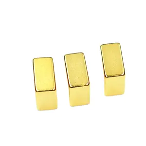 n52 strongest high power square 10000 gauss bar gold magnet