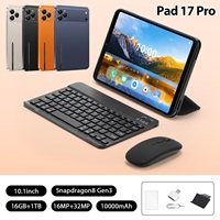 Penjualan Langsung Pabrik Tablet PC Pad 17 Pro Layar HD 10,1 inci 16GB+1TB Prosesor MTK 10000mAh Android15 Tablet Dual Sim