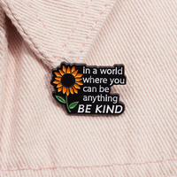 Sunflow Enamel pin Custom dalam dunia di mana Anda bisa menjadi segala jenis bros Lapel lencana tanaman hadiah perhiasan untuk teman