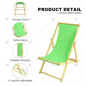 Chaise réglable Oxford Chaise pliante au bord <span class=keywords><strong>de</strong></span> la piscine pour meubles d'extérieur Matériau en <span class=keywords><strong>bois</strong></span> pour meubles d'extérieur Chambre à coucher - Product Image 2