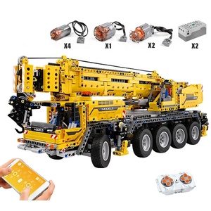 MOULD KING 13107 RC technique 2590 pièces MOC-0853 moteur puissance Mobile grue <span class=keywords><strong>MK</strong></span> <span class=keywords><strong>II</strong></span> Construction Crane modèle Construction blocs de Construction briques - Product Image 1