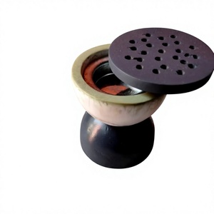 Quemador de Incienso Árabe de Madera de Alta Calidad con Luz LED y Copa de Resina para Oud, para una Aromaterapia Relajante, Ambiente de Majlis y Ramadán - Product Image 1