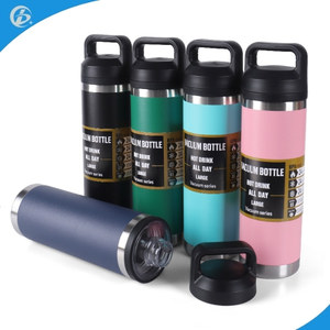 Botella de agua termo de doble pared de acero inoxidable de 600/800/<span class=keywords><strong>1000ml</strong></span>, vaso deportivo reutilizable de boca ancha - Product Image 3