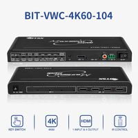 Multi-Screen-Controller für Alle 4 Bildschirme 1X2 3x1 1X3 2X2 1X4 Spleißmodi 4K60 Eingang 1080P Ausgang Professioneller HDMI-Spleißer FCC CE