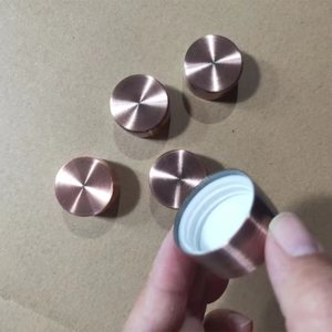 최고의 가격 하이 퀄리티 골동품 황동 마감 304 스테인레스 스틸 뚜껑 보스턴 병 빈 유리 병 금속 나사 뚜껑 - Product Image 4