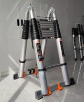 Échelle télescopique extensible en aluminium épais de conception moderne, échelle pliante à hauteur extensible élevée