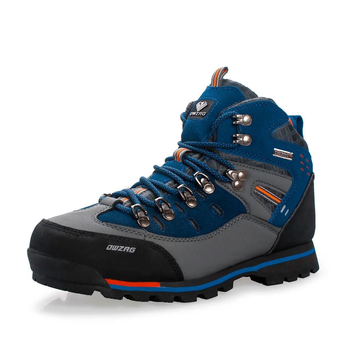 Multifunction Hightop Cow Leather Climbing Sneakers Mens Outdoor Trekking Waterproof Boot Mountain Hiking Shoes