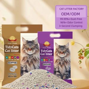 Arena para Gatos de Bentonita Perfumada Personalizada, Ecológica, de Marca Privada OEM, 99% Libre de Polvo, Aglutinación Rápida, Venta al Por Mayor - Product Image 1