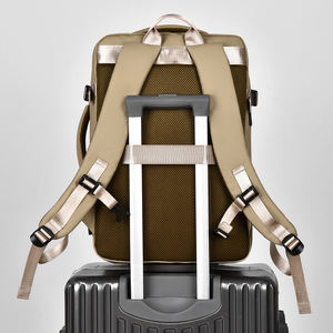 Mochila de negocios para hombre de color camello OEM/ODM, <span class=keywords><strong>bolsa</strong></span> para ordenador portátil de 16,1 pulgadas, <span class=keywords><strong>bolsa</strong></span> de equipaje de viaje de gran capacidad extensible con cremallera para exteriores - Product Image 4