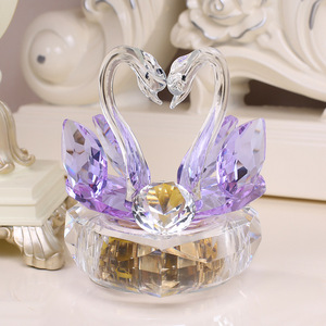 2025 bellissimo <span class=keywords><strong>cigno</strong></span> di cristallo <span class=keywords><strong>blu</strong></span>, souvenir regalo di nozze - Product Image 4