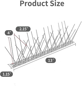 Pointes d'oiseaux solides en acier inoxydable 316 50cm Protection du quai du toit des zones côtières | <span class=keywords><strong>Anti</strong></span>-<span class=keywords><strong>mouette</strong></span> | <span class=keywords><strong>Anti</strong></span>-nidification de qualité marine facile - Product Image 2
