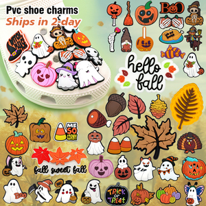 2025รองเท้าสร้างบรรยากาศสำหรับฤดูใบไม้ร่วงใบไม้ร่วงฟักทองผีฮาโลวีนใบไม้ร่วงเครื่องประดับลูกไม้สร้างบรรยากาศปีใหม่ - Product Image 1