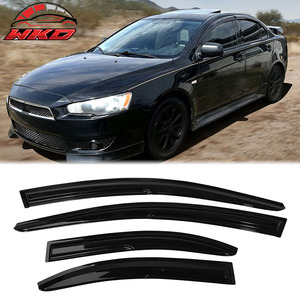 Pare-soleil et déflecteur de pluie style Mugen pour Mitsubishi Lancer EVO 08-17, 4 pièces - Product Image 1